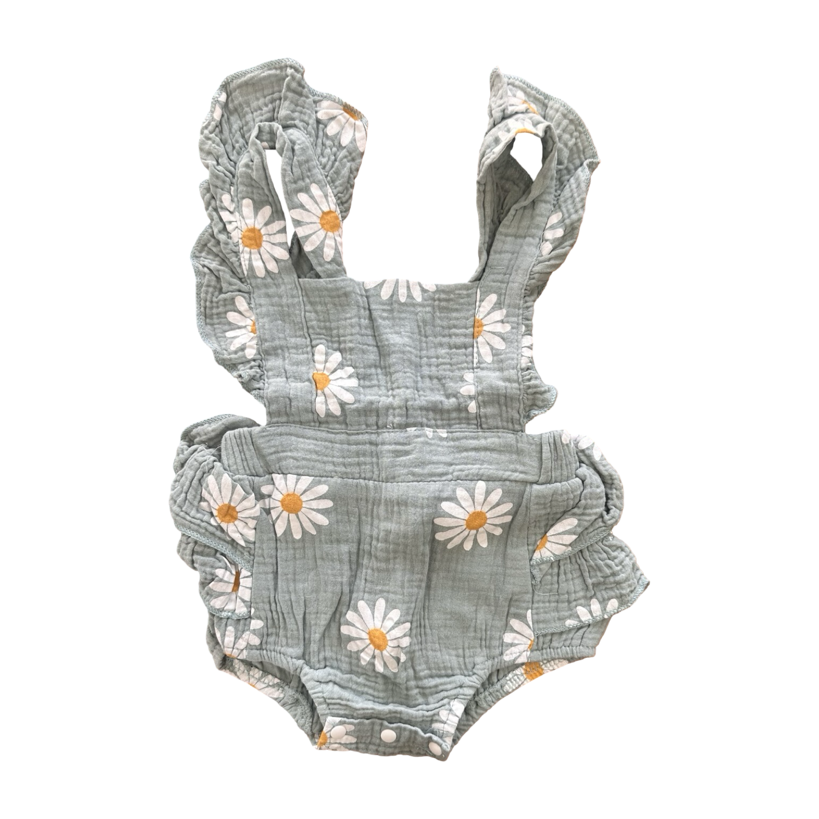 3-6M Teal Daisy Baby Fancy Romper