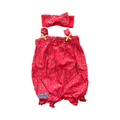 3-6M Red & Gold Star Romper with Headband - Hoolies