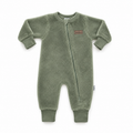 6-12M Green Fleece Zipper Onesie - Hoolies