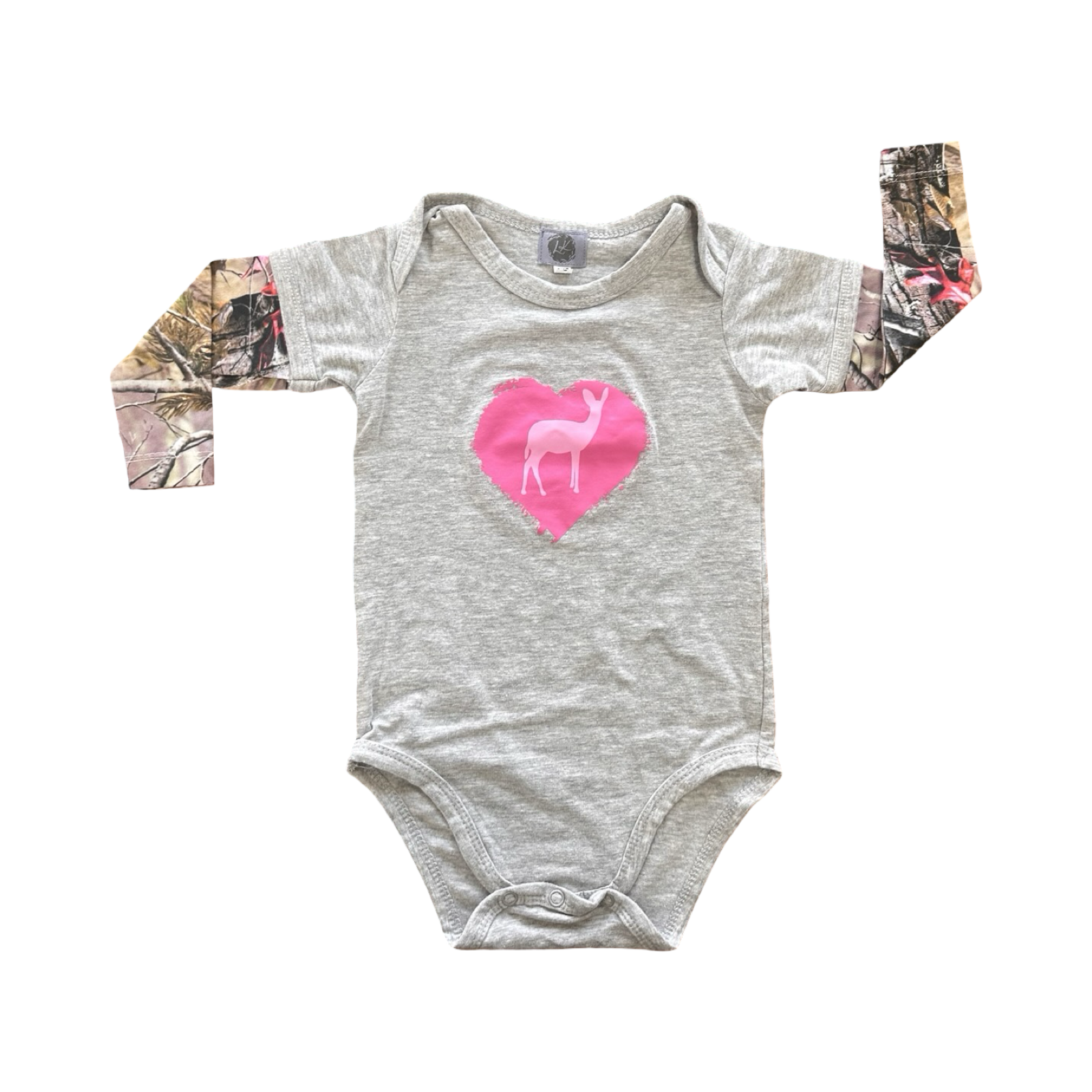6-12M Grey & Camo Bodysuit - LK