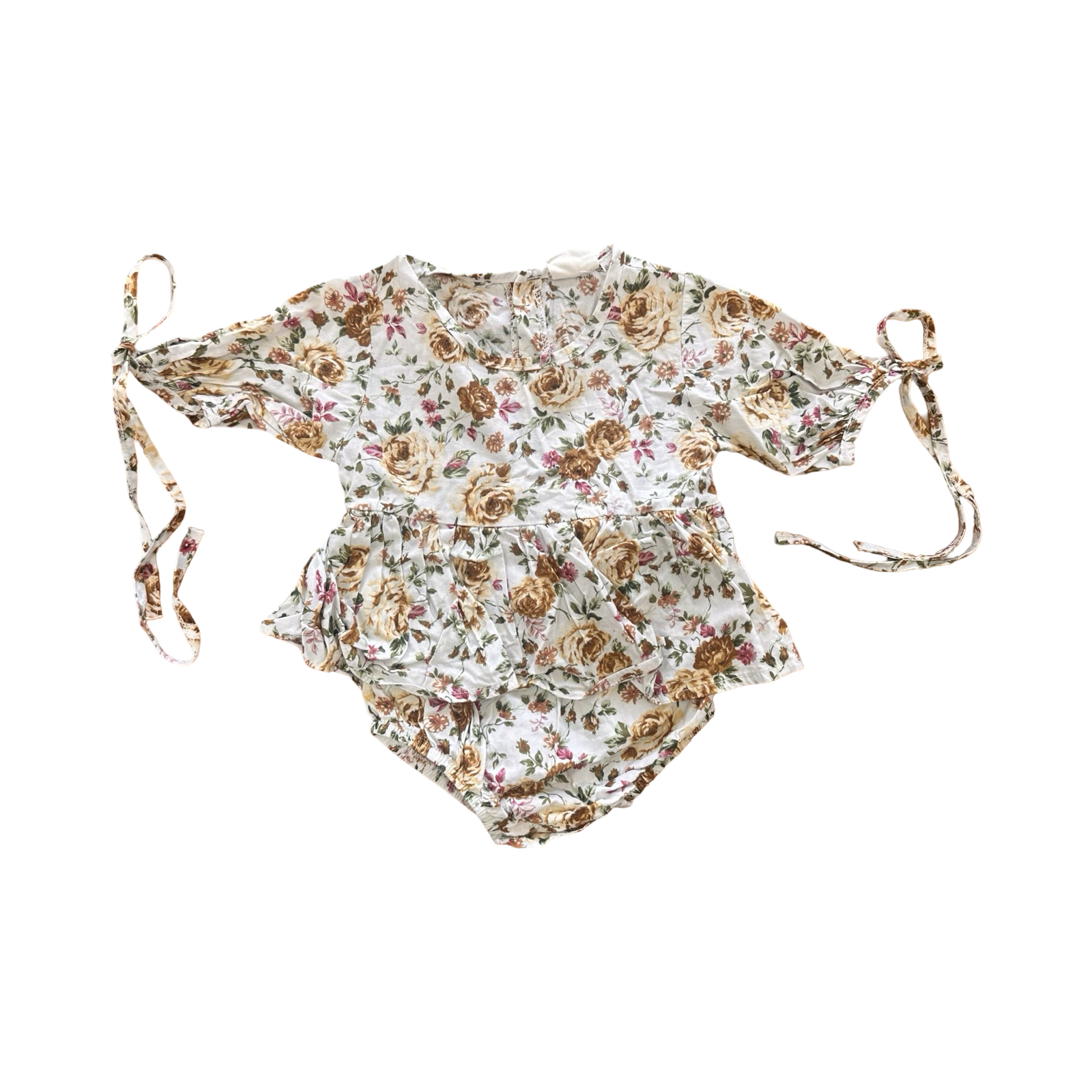 6-9M Floral Bodysuit with Attached Skirt - Lily Loves