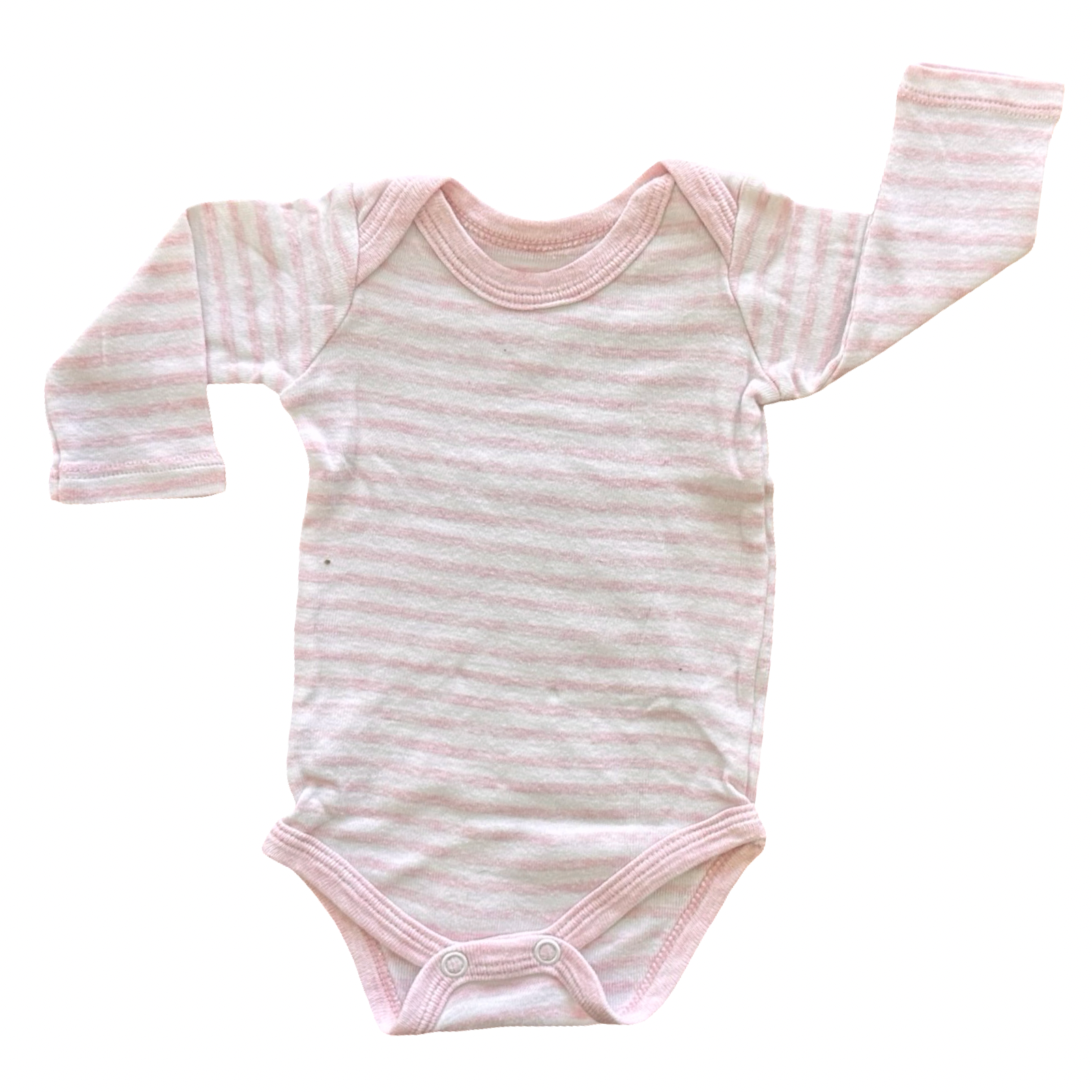 Newborn Pink & White Stripe Long Sleeve Bodysuit - Woolworths