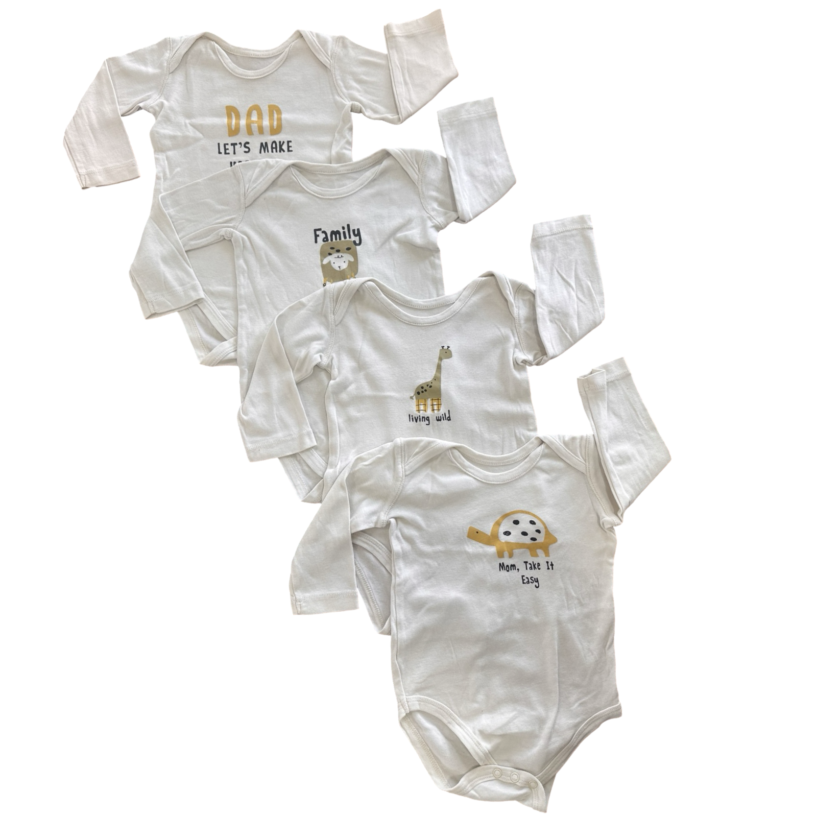 6-12M 4pc Family Related Bodysuits - Woolworths