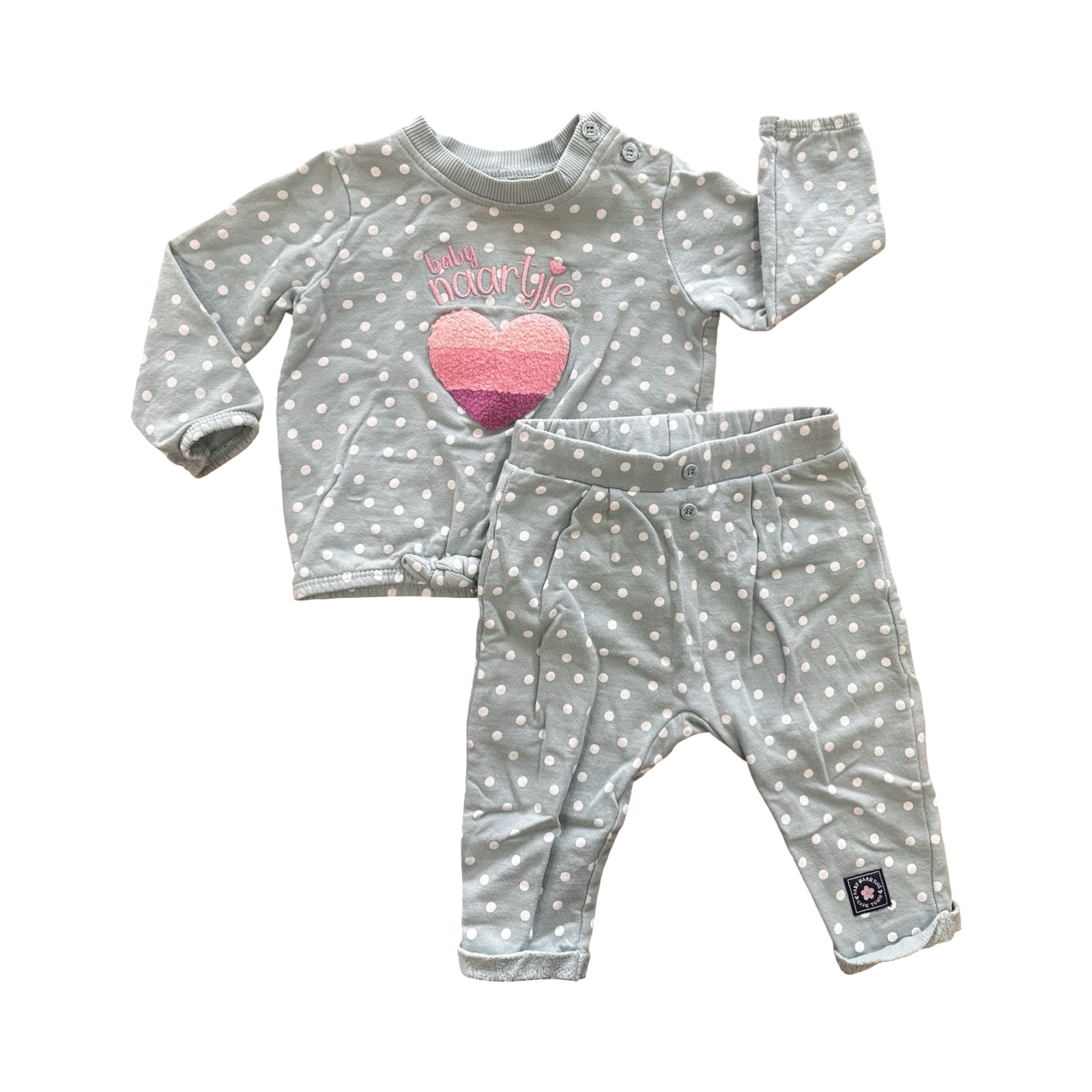 6-12M Teal Polkadot Sweater Set - Naartjie