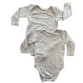 3-6M 2pc Grey & White Polkadot Long Sleeve Bodysuits - Woolworths