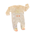 3-6M Yellow Duckling Side Zipper Babygrow - JoJo
