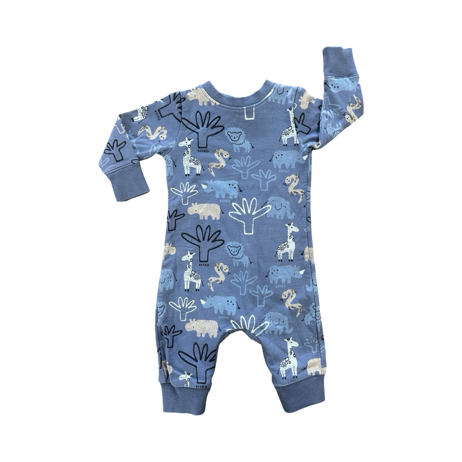 6-9M Blue Zoo Animal Warm Bodysuit - Keedo