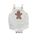 *NEW* 6-12M White Soft Touch Gingerbread Man Romper - Cotton On