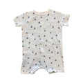 9-12M Blue & White Sailboat Snapper Romper - Puma