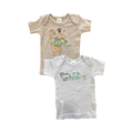 6-12M 2pc Grey & Blue Animal Tops - Rue de Lapinou