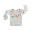 6-12M Blue Long Sleeve Animal Embroidered Top - Rue de Lapinou