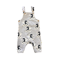 3-6M Grey Cotton Dalmatian Long Dungaree - Next