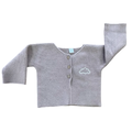 3-6M Brown Knitted Cardigan with Cloud Embroidery - Marks & Spencer
