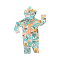 *NEW* 3-6M 2pc New Jungle & Tiger Swimming Costume Set with Hat - Woolworths