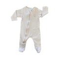 0-3M Pink Elephant Ribbed Zipper Babygrow - Keedo