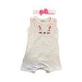 3-6M Light Pink Bunny Polkadot Romper with Headband - Ackermans