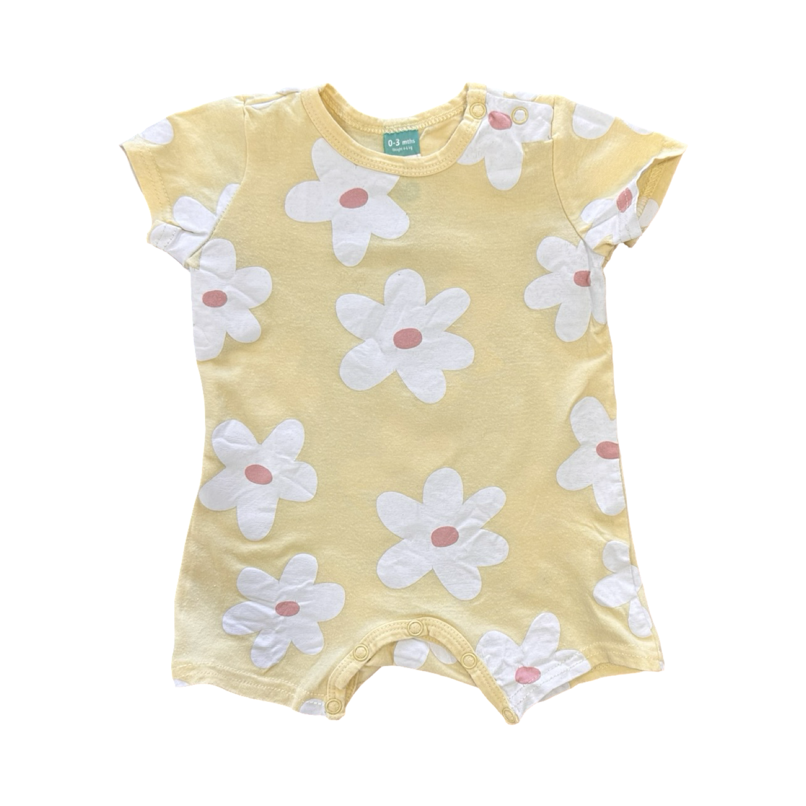 0-3M Yellow Daisy Romper - Ackermans