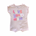 1-3M Pink Love You Mom Romper - Woolworths