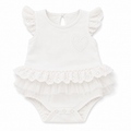 3-6M White Cotton Lace & Tulle Skirt Bodysuit - Woolworths