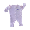 0-3M Pink Ribbed Snapper Bodysuit with Flower Detail - Mr Price
