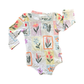 0-3M White Floral Girl's Long Sleeve Costume with Back Frills - Cotton On