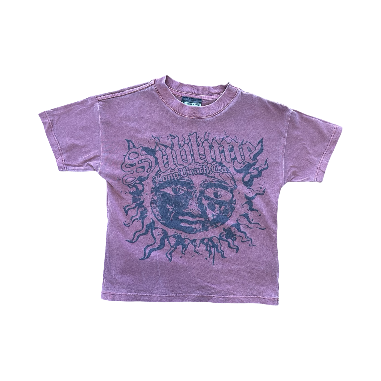 3Y Burgandy Washed Look Sublime Long Beach T-Shirt - Cotton On