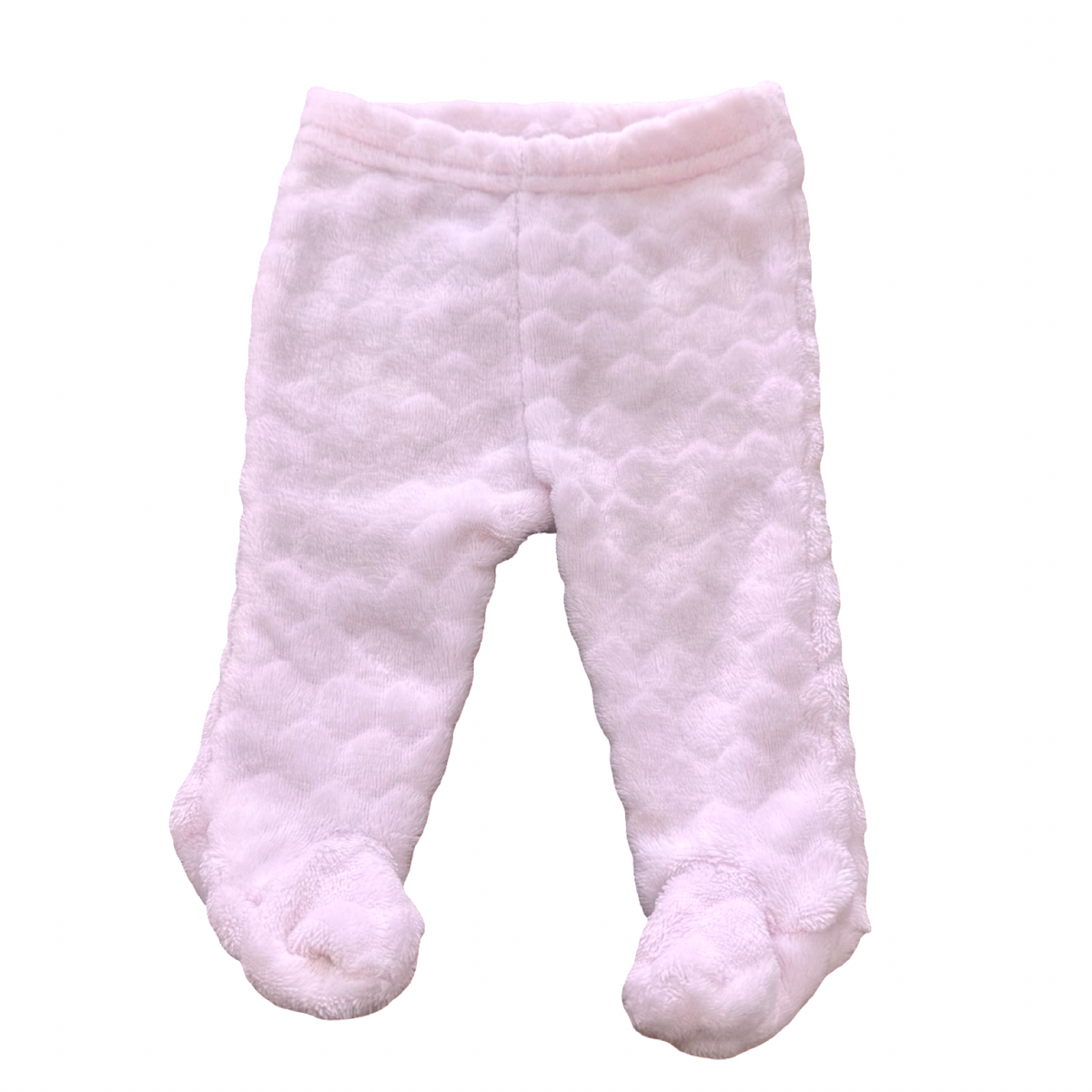0-3M Pink heart fleece footed pants	- Jet