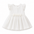 *NEW* 6-12M White Formal Dress with Floral and Frill Details & Headband - Woolworths