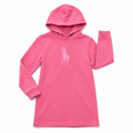 5-6Y Coral Cotton Long Classic Hoodie - Polo