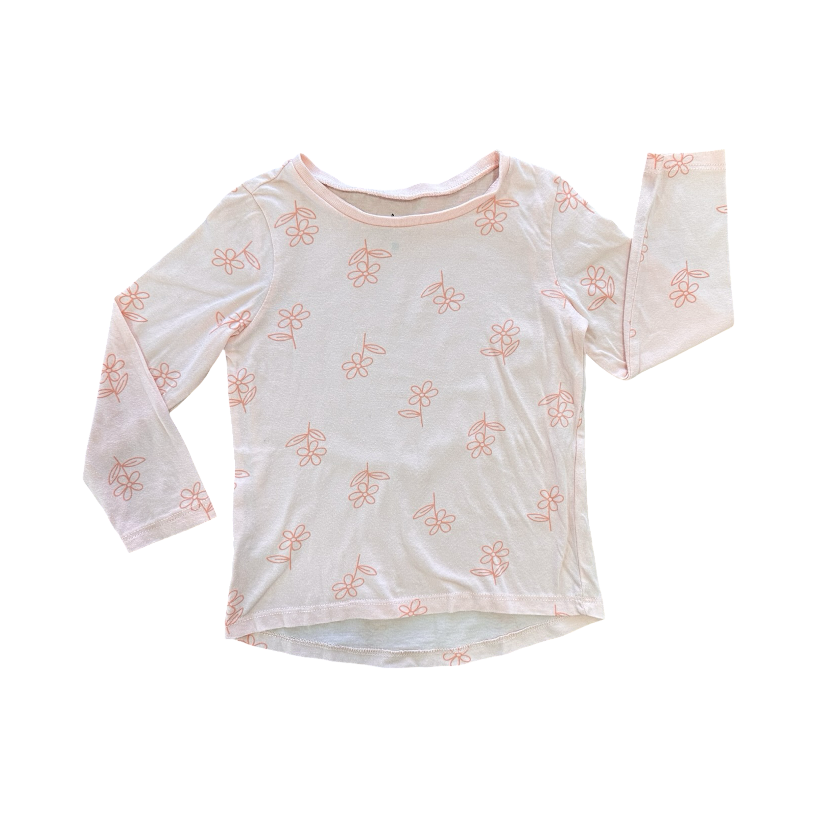 4Y Pink Floral Cotton Long T-Shirt - Woolworths