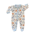 3-6M Blue Shark Zipper Babygrow