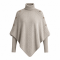 XXL Beige Melange Knitted Maternity Top