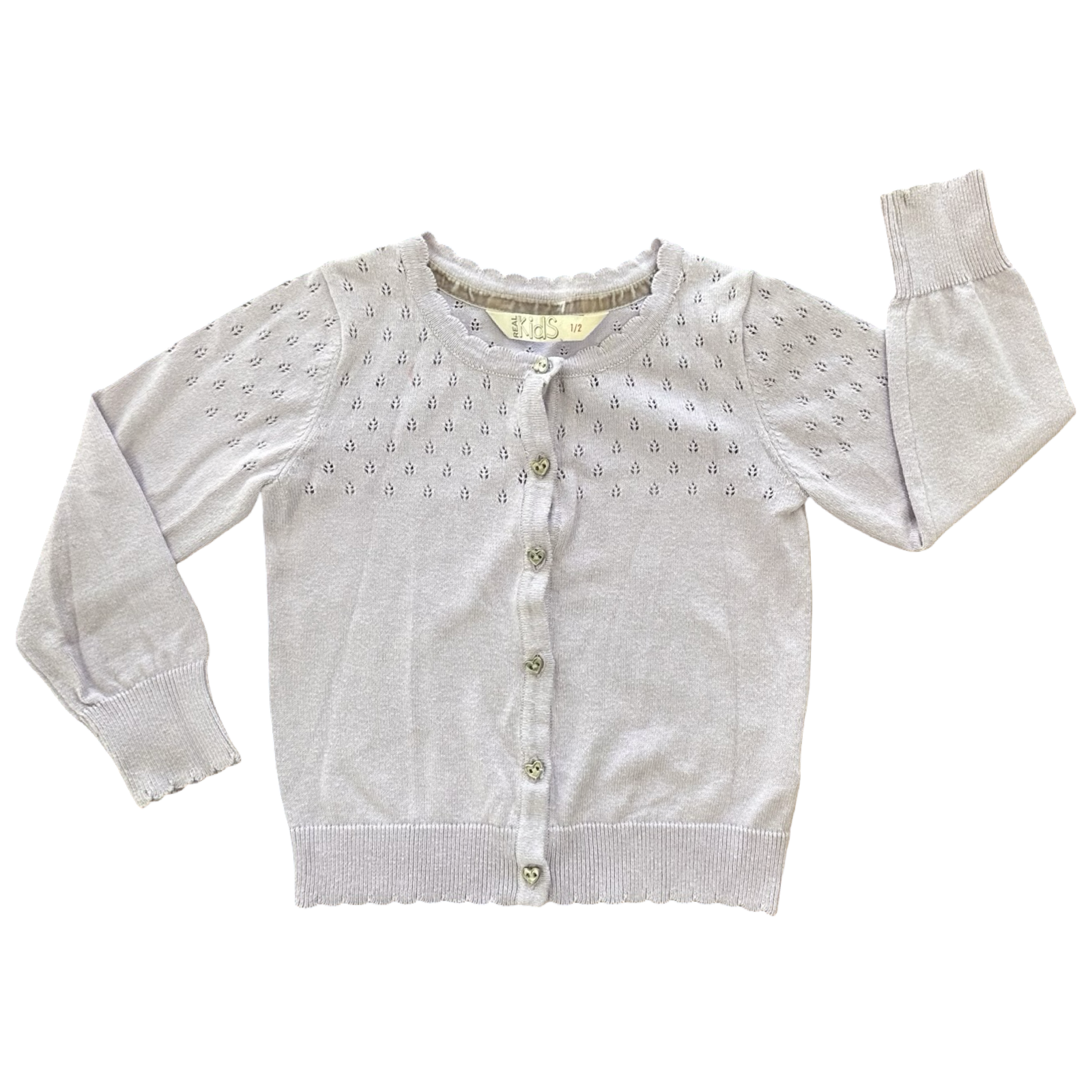 1-2Y Purple Classic Cardigan - Real Kids