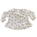 12-18M White & Navy Patterned Blouse - Zara