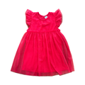 18-24M Red Dress with Tulle & Glitter Detail - Tiny Tots