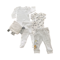 Newborn 5pc Set: 2 Bodysuits, 2 Pants and A Sensory Cloth - Cuddlesome| Kelmik | Tint tots