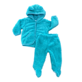 3-6M Turquoise Bear Fleece 2pc Witer Set - Jet