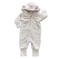 0-3M Pink Bear Fleece Zipper Babygrow - Tiny Tots