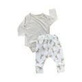 Newborn 2pc White & Beige Giraffe Set - Tiny Tots