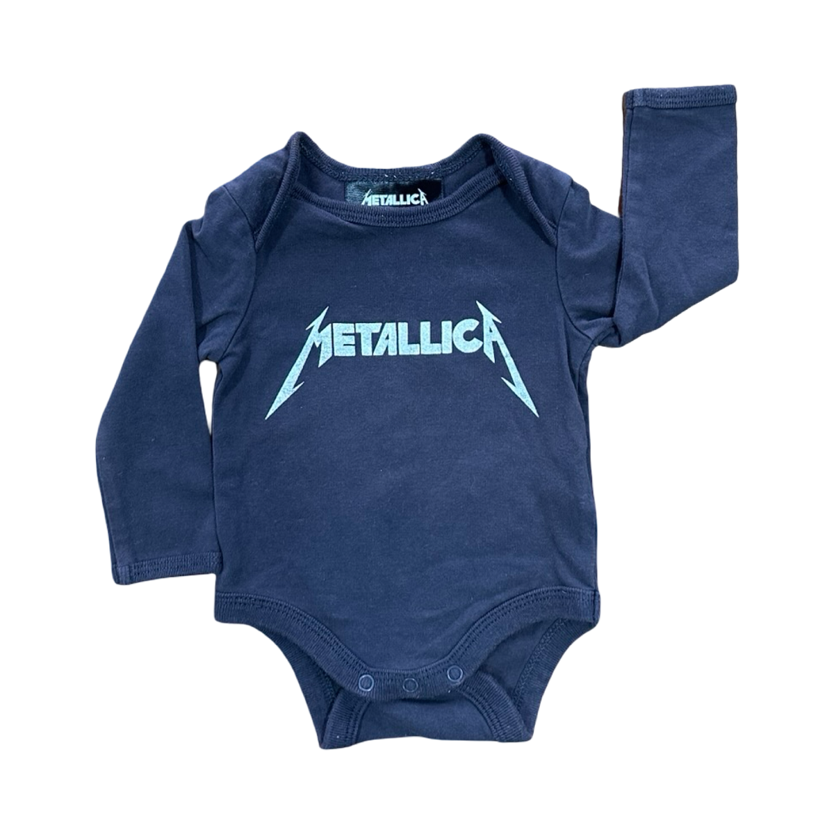 Newborn Grey Metallica Bodysuit - Cotton On