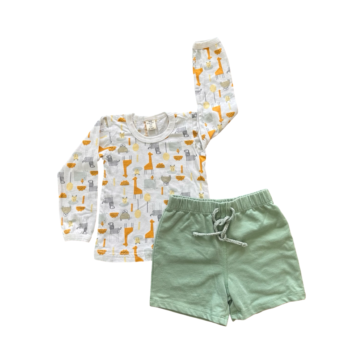 6-12M 2pc Zoo Animal Bodysuit and Pants Set - Tiny Tots