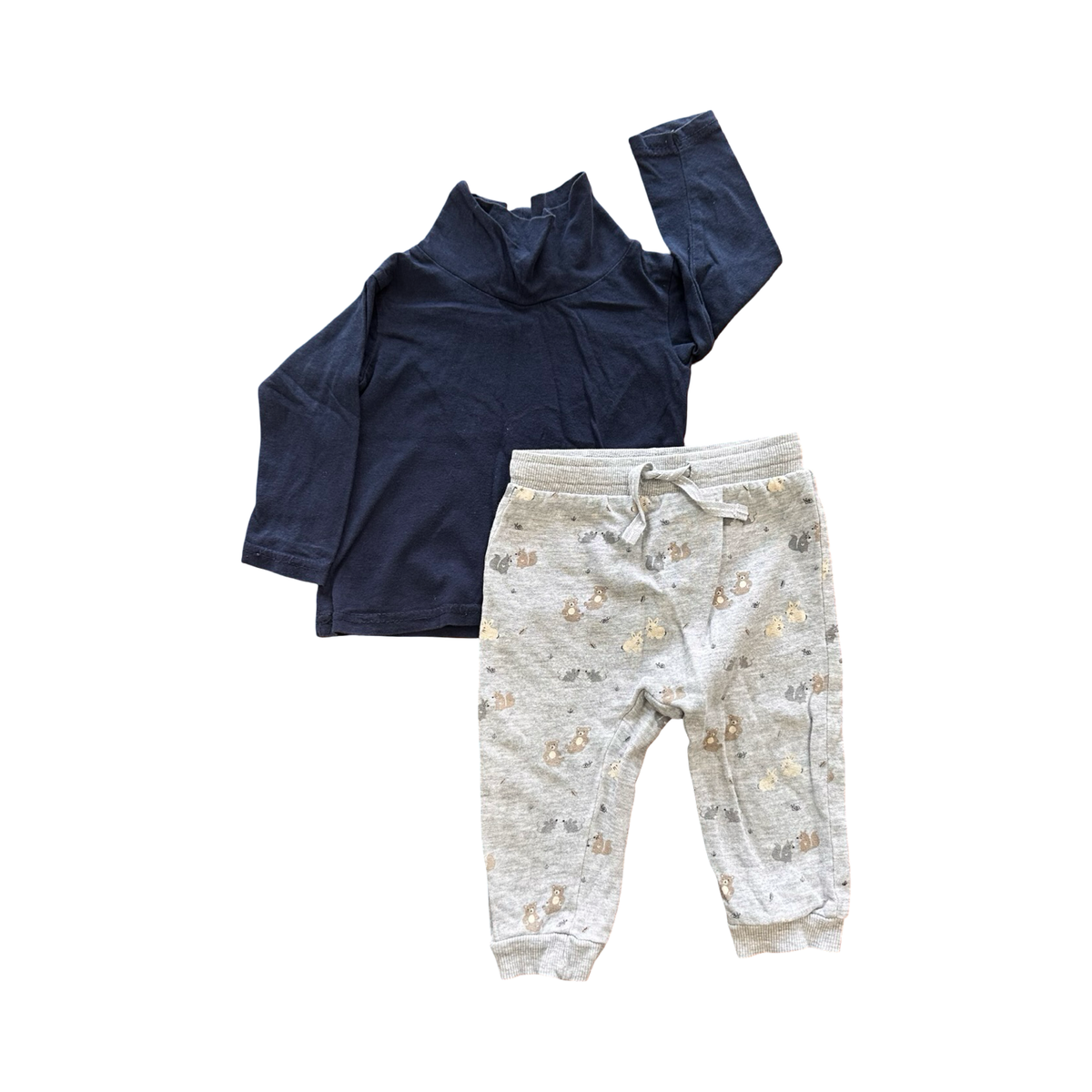 6-12 2pc Grey & Navy Set - H & M