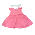 6-12M Pink Cotton Summer Dress & Headband - Ackermans