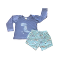 6-12 2pc Blue Dinosaur Pyjama Set - Tiny Tots