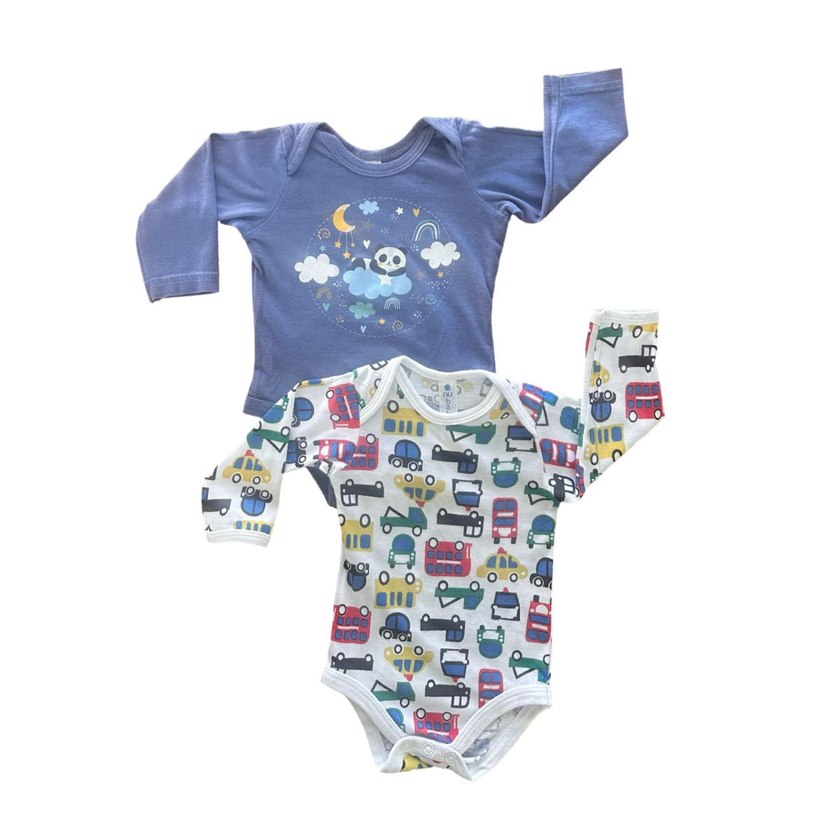 0-3 2pc Cars & Panda Bodysuit Set - nu baby | tiny tots