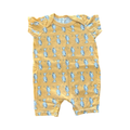 0-3M Yellow Zebra Romper - Tiny Tots