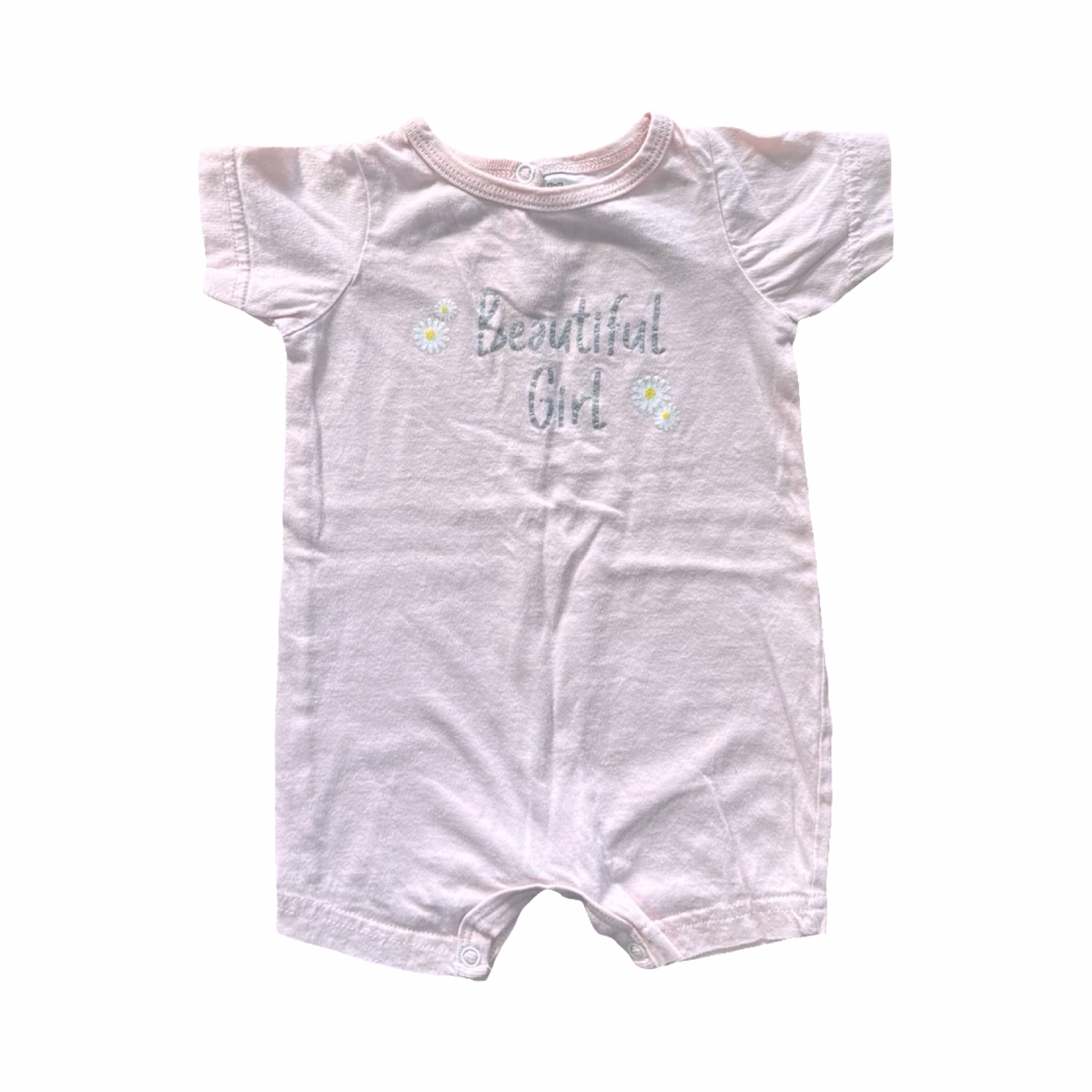 3-6M Pink Beautiful Girl Romper - Tiny Tots