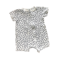 3-6M White & Grey Spotted Romper with Zip - Ackermans