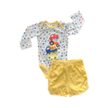 3-6M 2pc Yellow & White Truck Boys Outfit - Tiny Tots