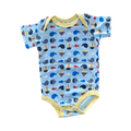 3-6M Blue & Yellow Boat and Fish Bodysuit - Tiny Tots
